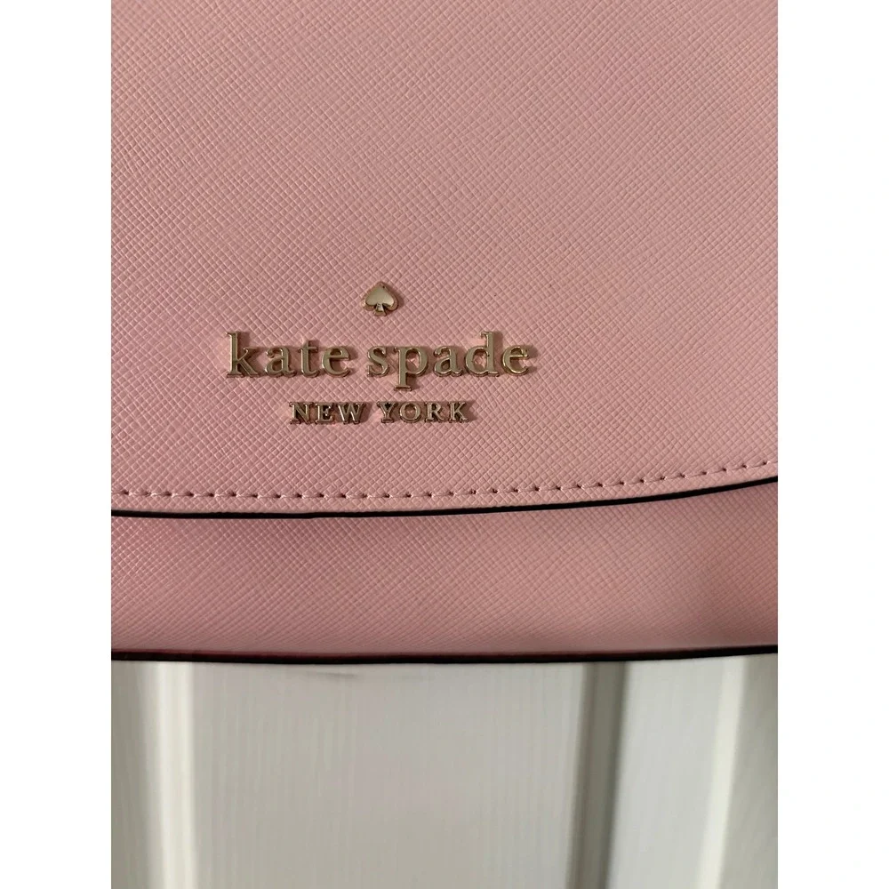 Kate Spade NY Chalk Pink Saffiano Leather Convertible Crossbody WKR00119 New Tag